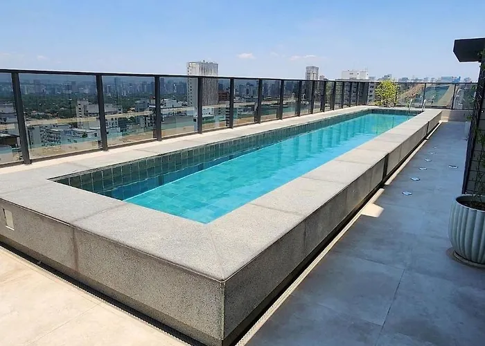 Piscina No Rooftop Otimo Studio No Jardim Paulista