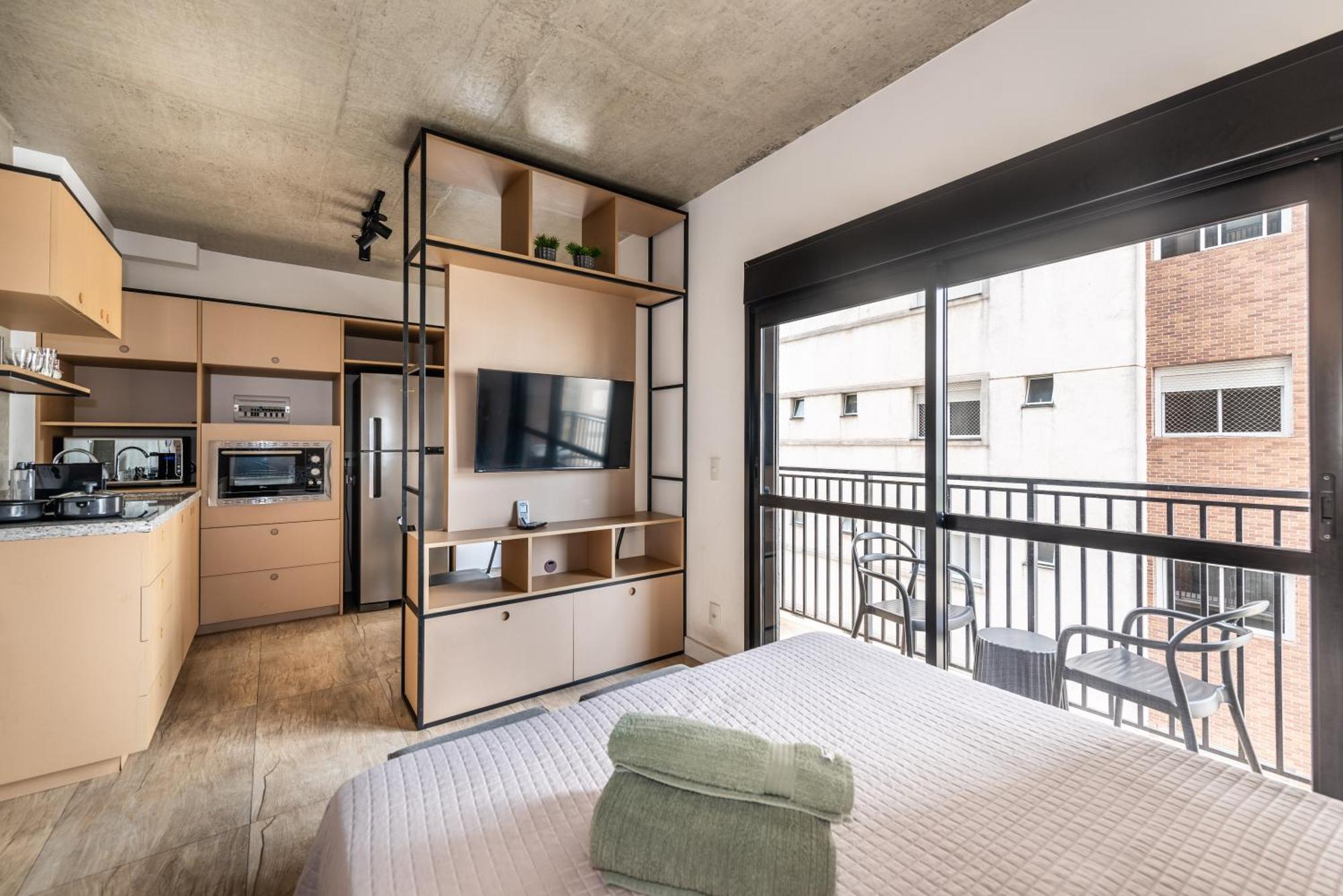 Apartment 83 New Next Paulista Av, Fast Wifi And Balcony