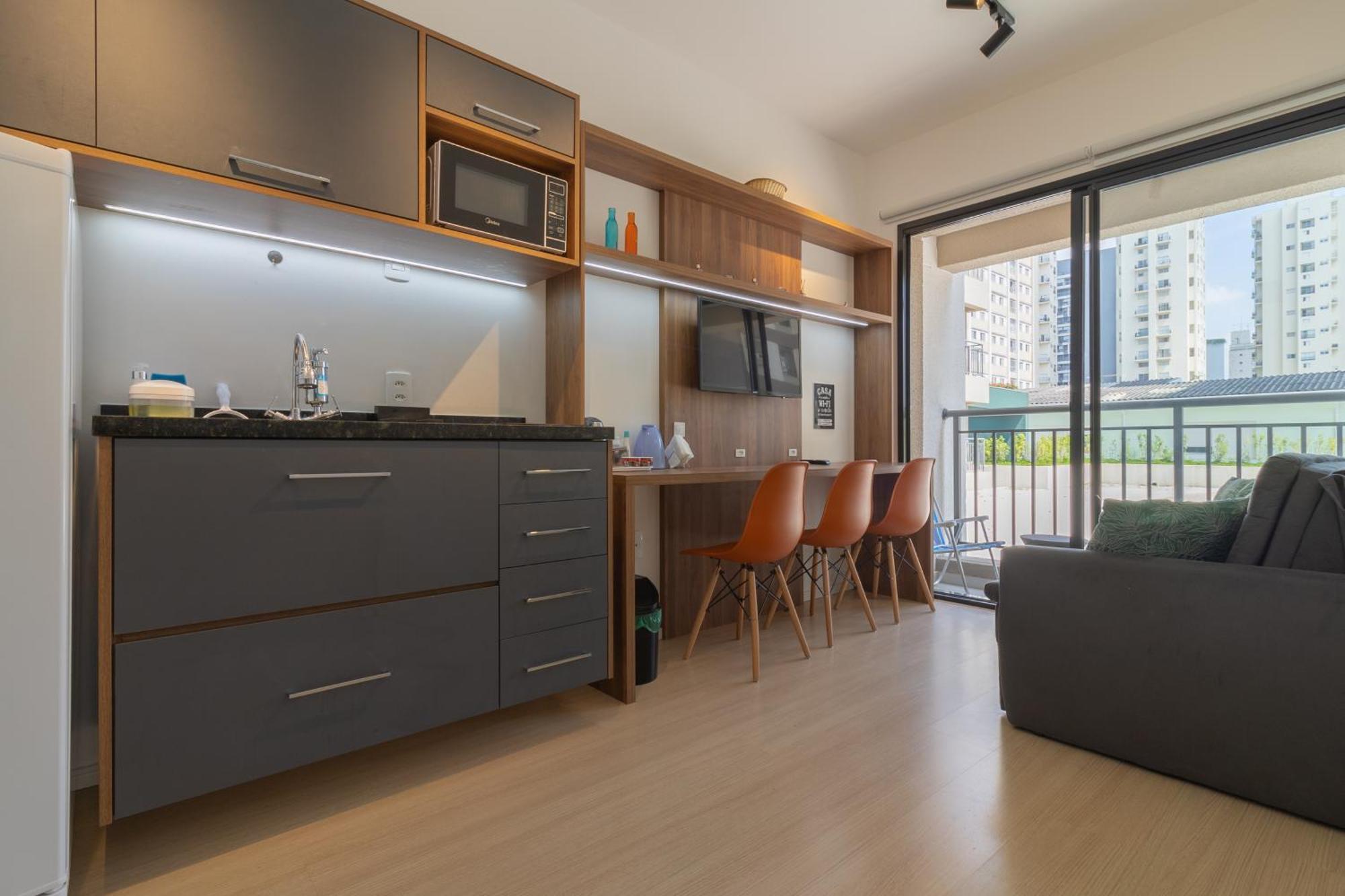 Apartamento Flat Com Separado E Varanda A 200m Do Metro Madalena São Paulo