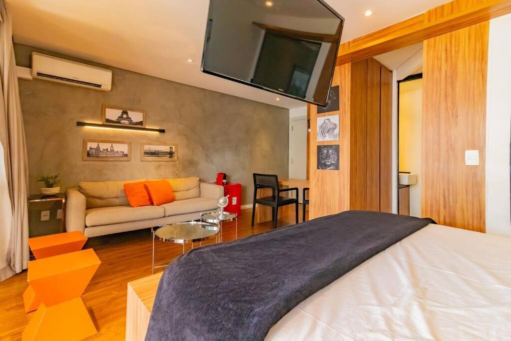 Apartamento Flat Moderno Dentro De Predio Incrivel No Itaim