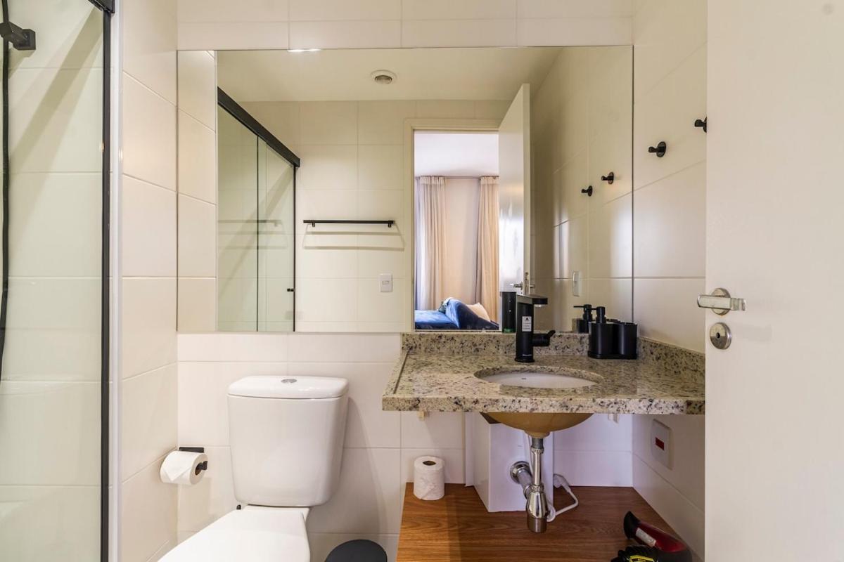 Fl710 | Azul - Metro Faria Lima Com Piscina Apartamento