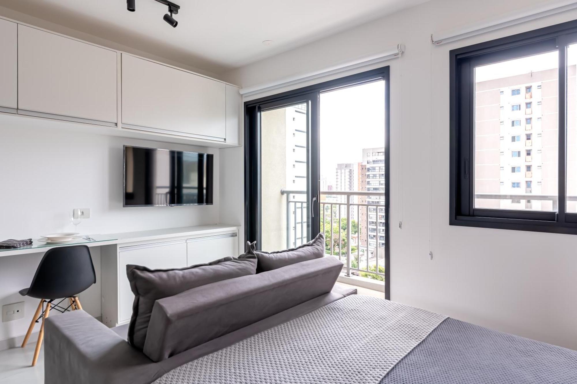 Apartamento Estudio Tranquilo Com Varanda - Moema São Paulo