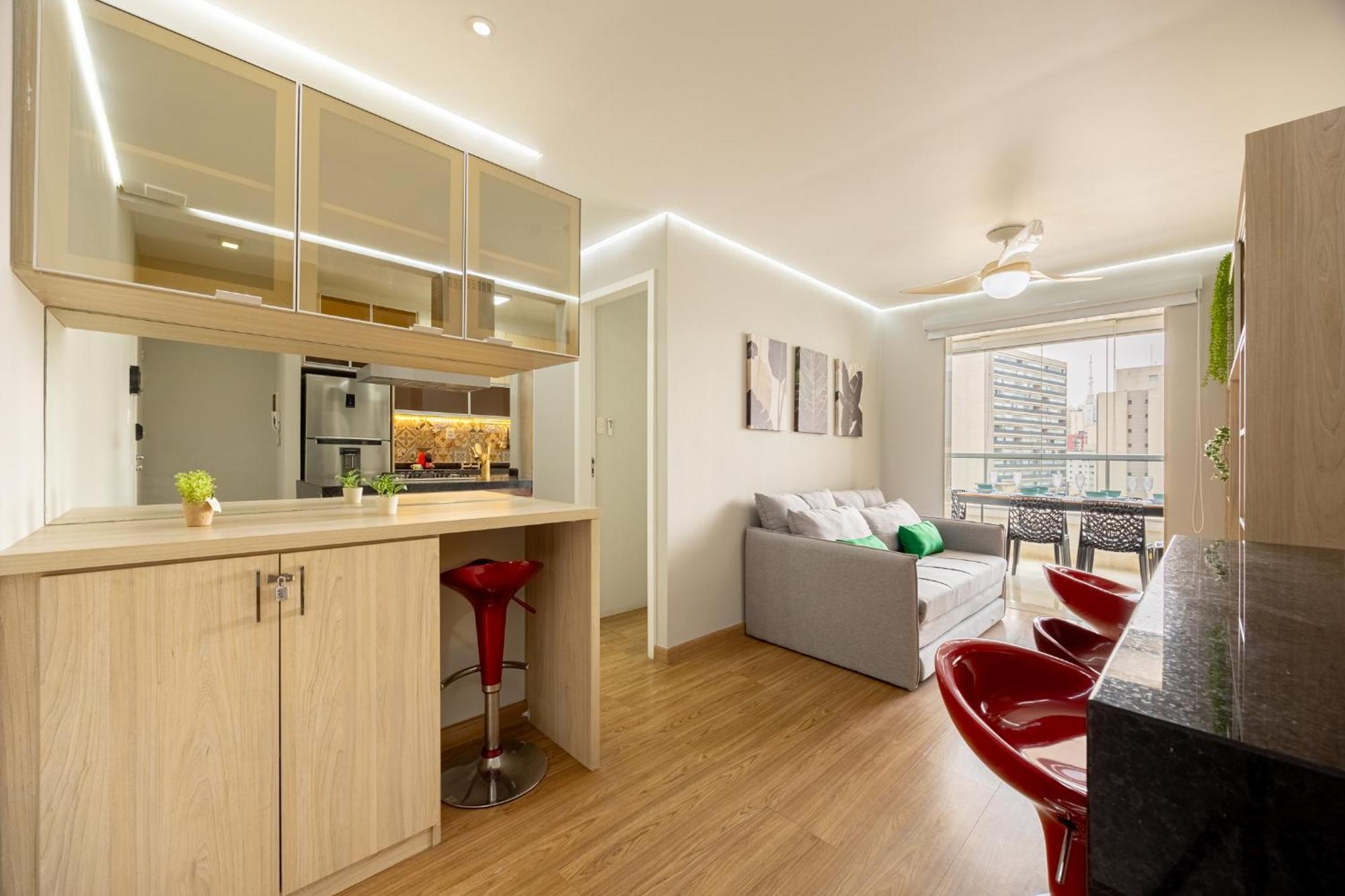 Apartment Easy Star - Belo Apto C/ 2 Quartos, Vaga E Varanda Na Paulista - Np01i Sao Paulo