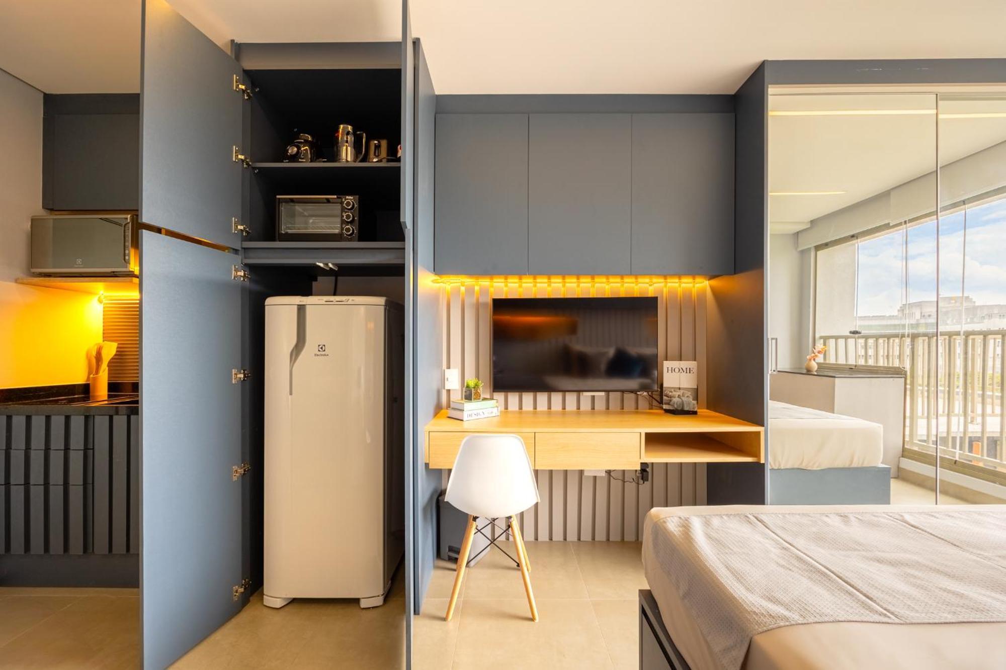 Apartamento Easy Star - Belo Com Cama King Ao Lado Da Oscar Freire - Oj01i *