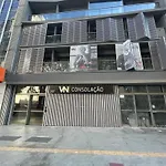 Consolacao Grey Box - Studio De Luxo No Centro - Ar Condicionado - Cama Queen - Maquina De Lavar - Prox Metro- Cozinha Completa - Wifi 500Mbps - 7 Andar