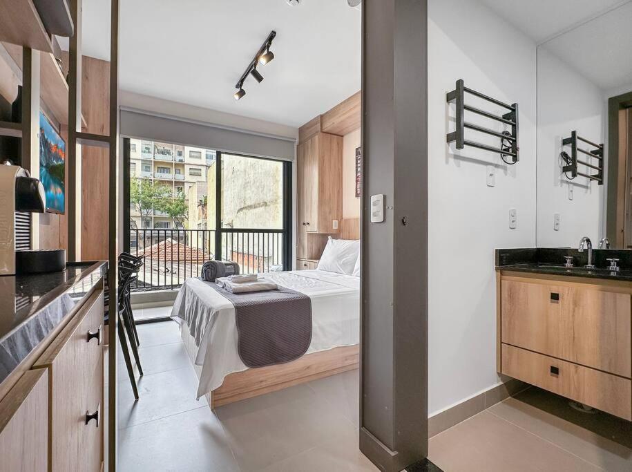 Apartamento Kitchen Modern Coworking Balcony São Paulo