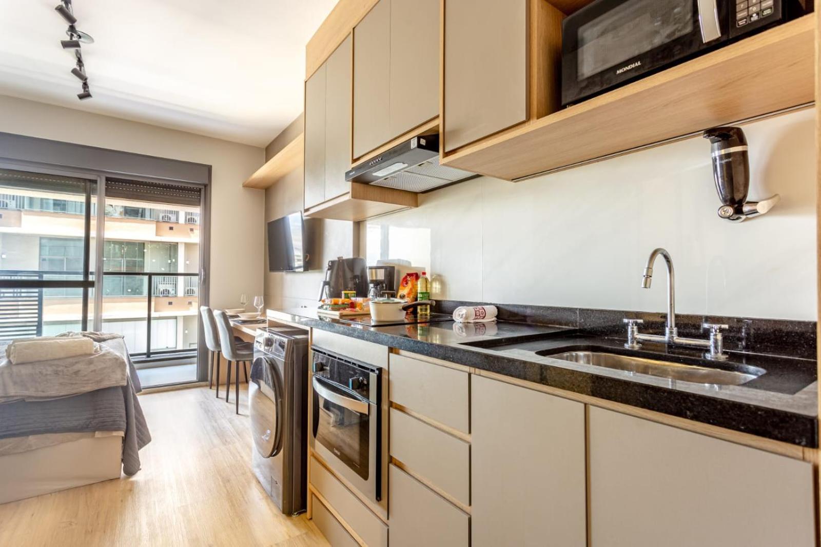 Apartamento Metro Brooklin - Novo E Charmoso - Completo - Ar Condicionado *