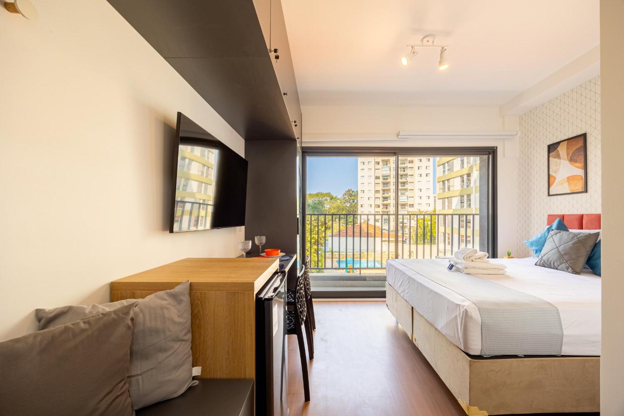Easy Star - Charmoso Com Cama Queen No Brooklin - Nh01i