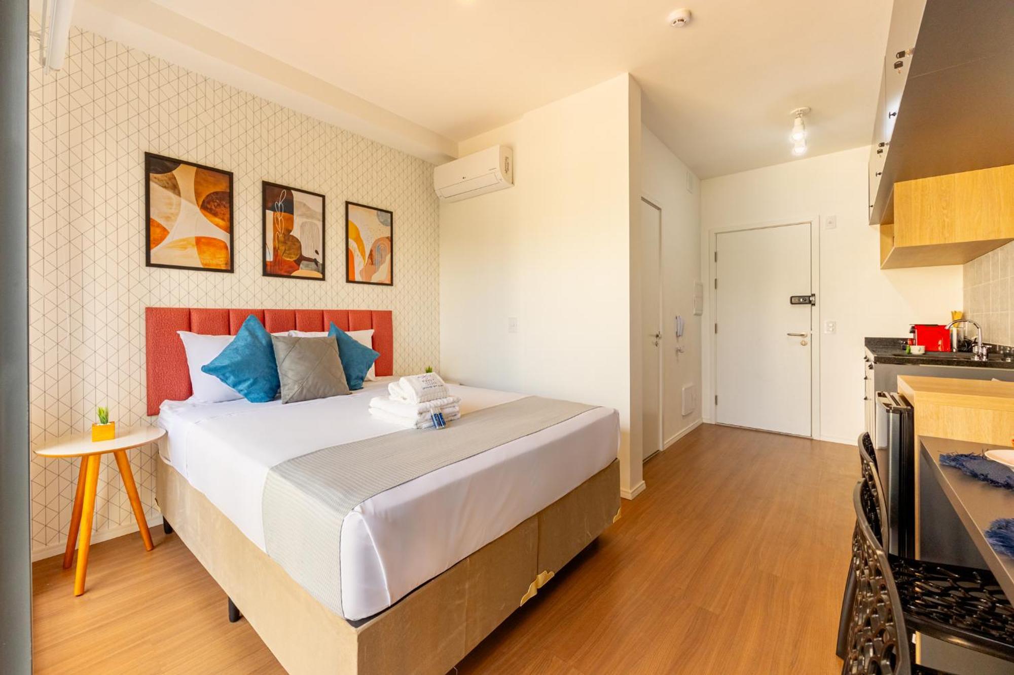 Easy Star - Charmoso Com Cama Queen No Brooklin - Nh01i
