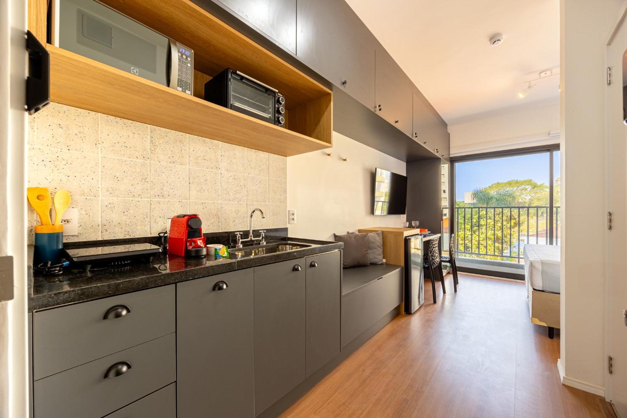 Apartamento Easy Star - Charmoso Com Cama Queen No Brooklin - Nh01i