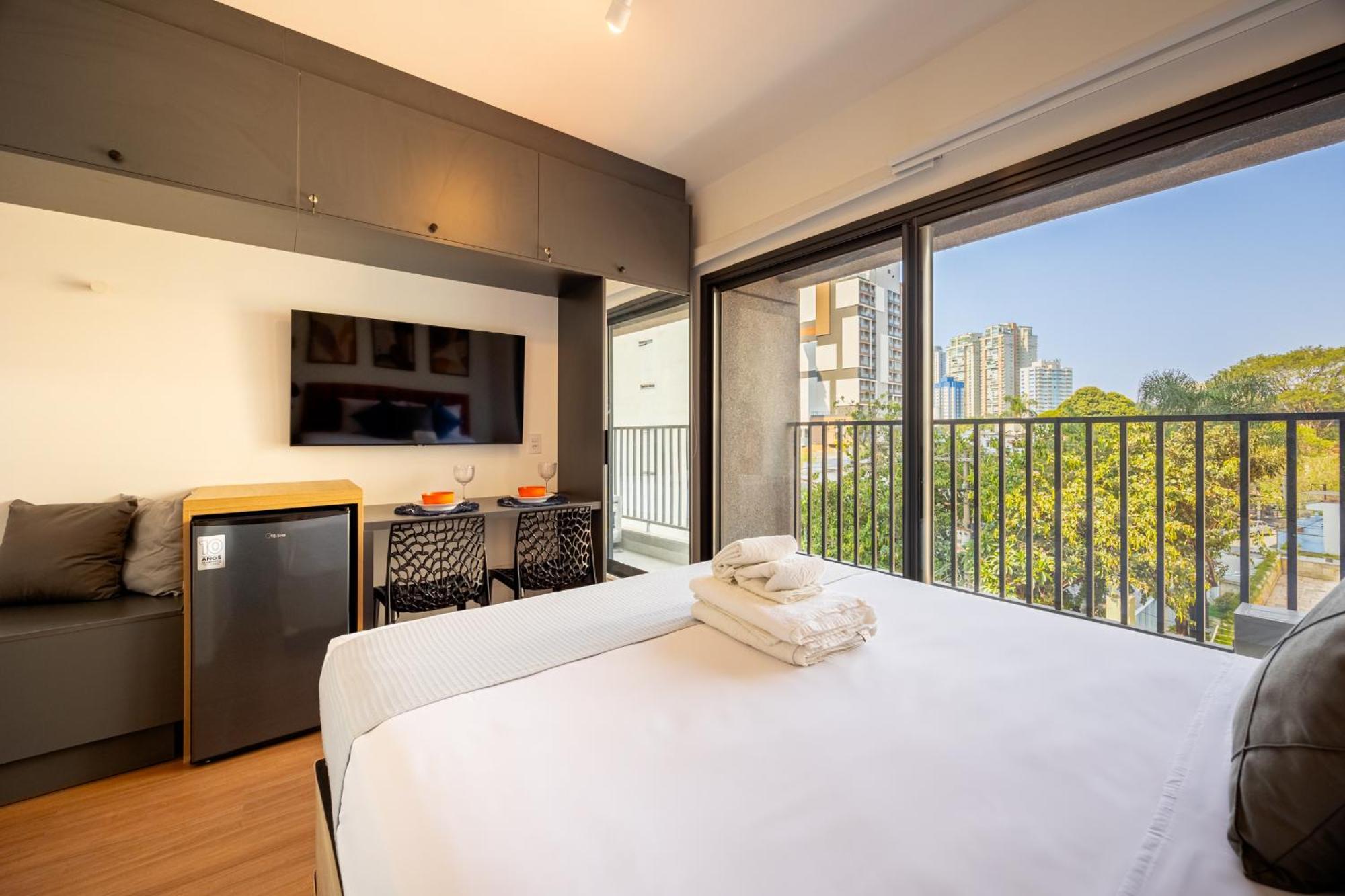 Apartamento Easy Star - Charmoso Com Cama Queen No Brooklin - Nh01i *