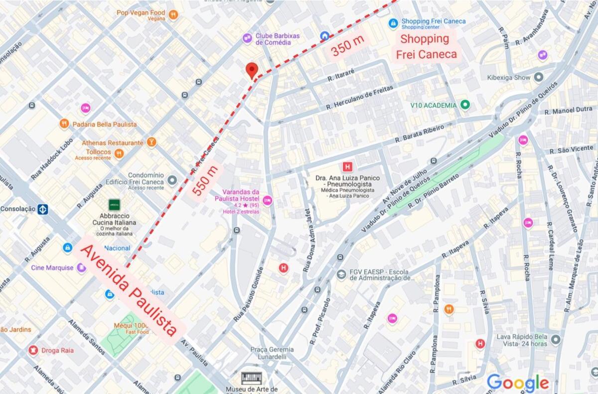 Completo 28m2 1 Vaga De Garagem Na Frei Caneca A 500m Da Av Paulista Apartment