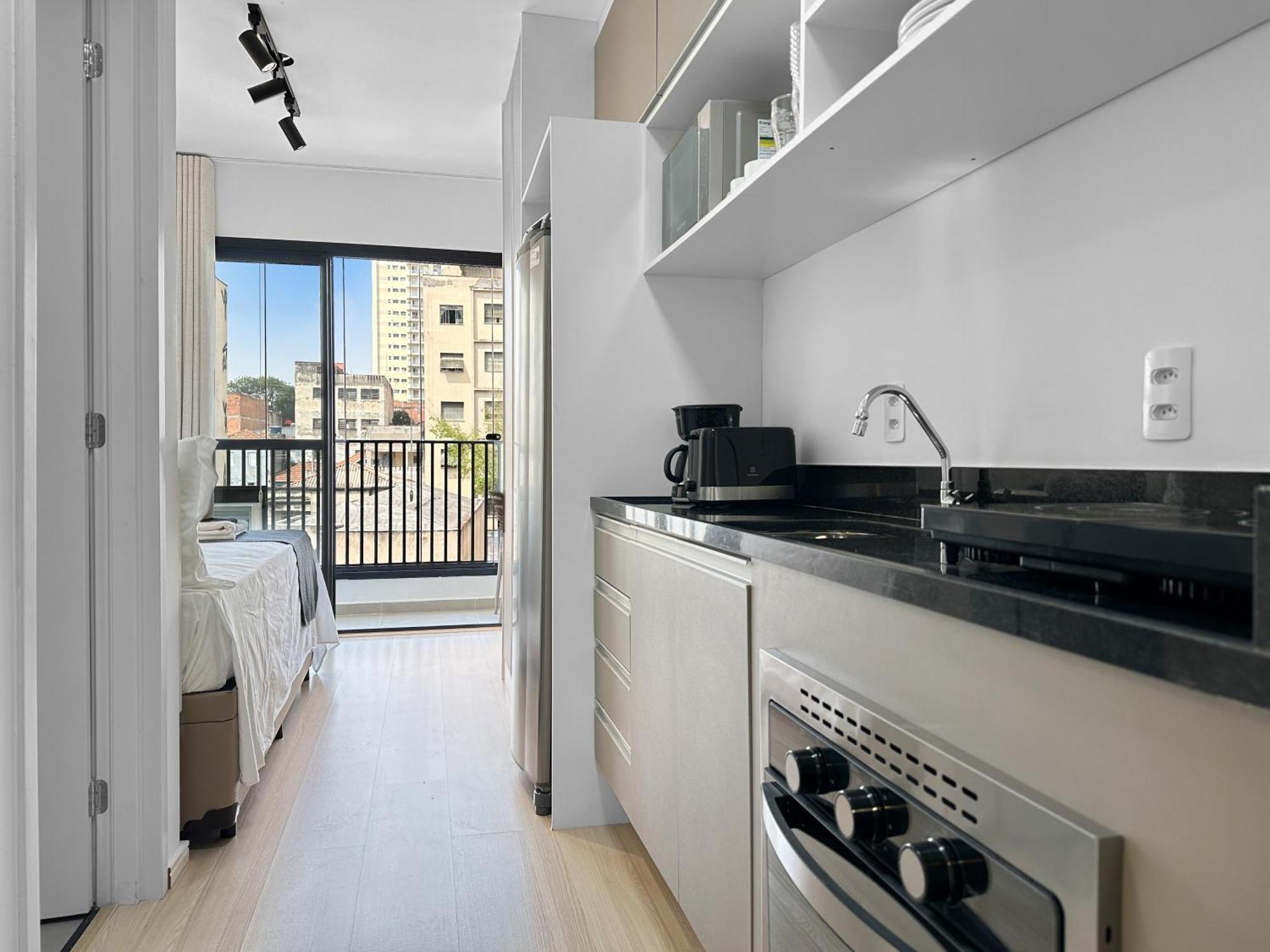 Apartamento Balcony Kitchen Sirio Libanes Hospital *