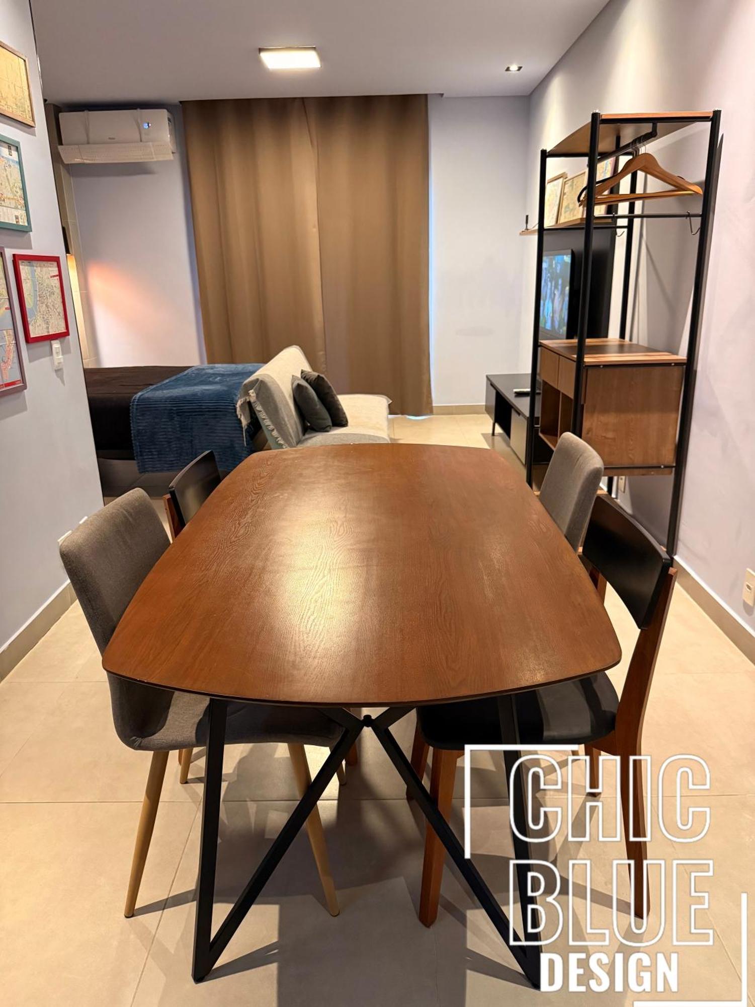 Apartment Chic Blue Design Com Vaga De Garagem Sao Paulo