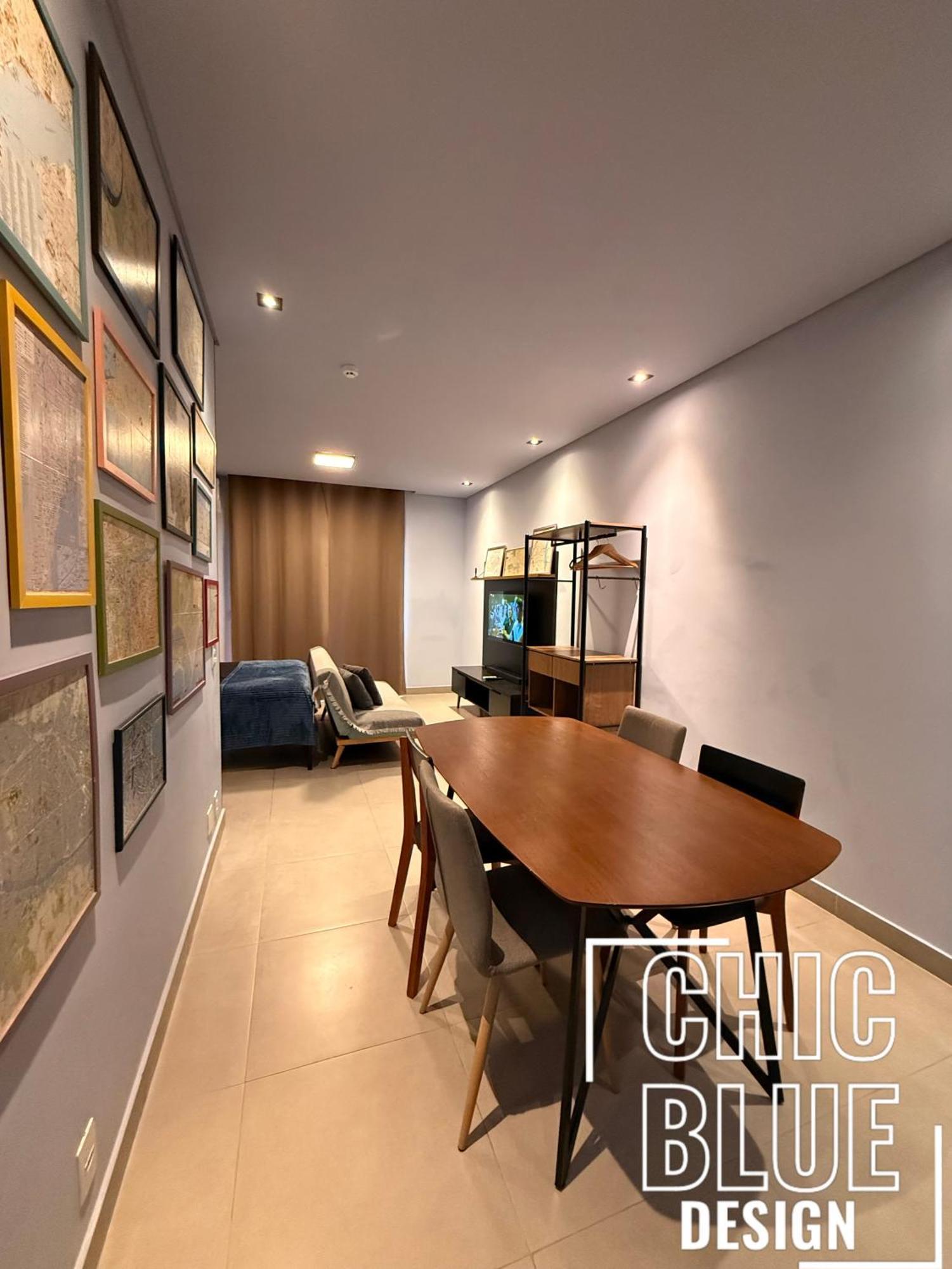 Apartment Chic Blue Design Com Vaga De Garagem