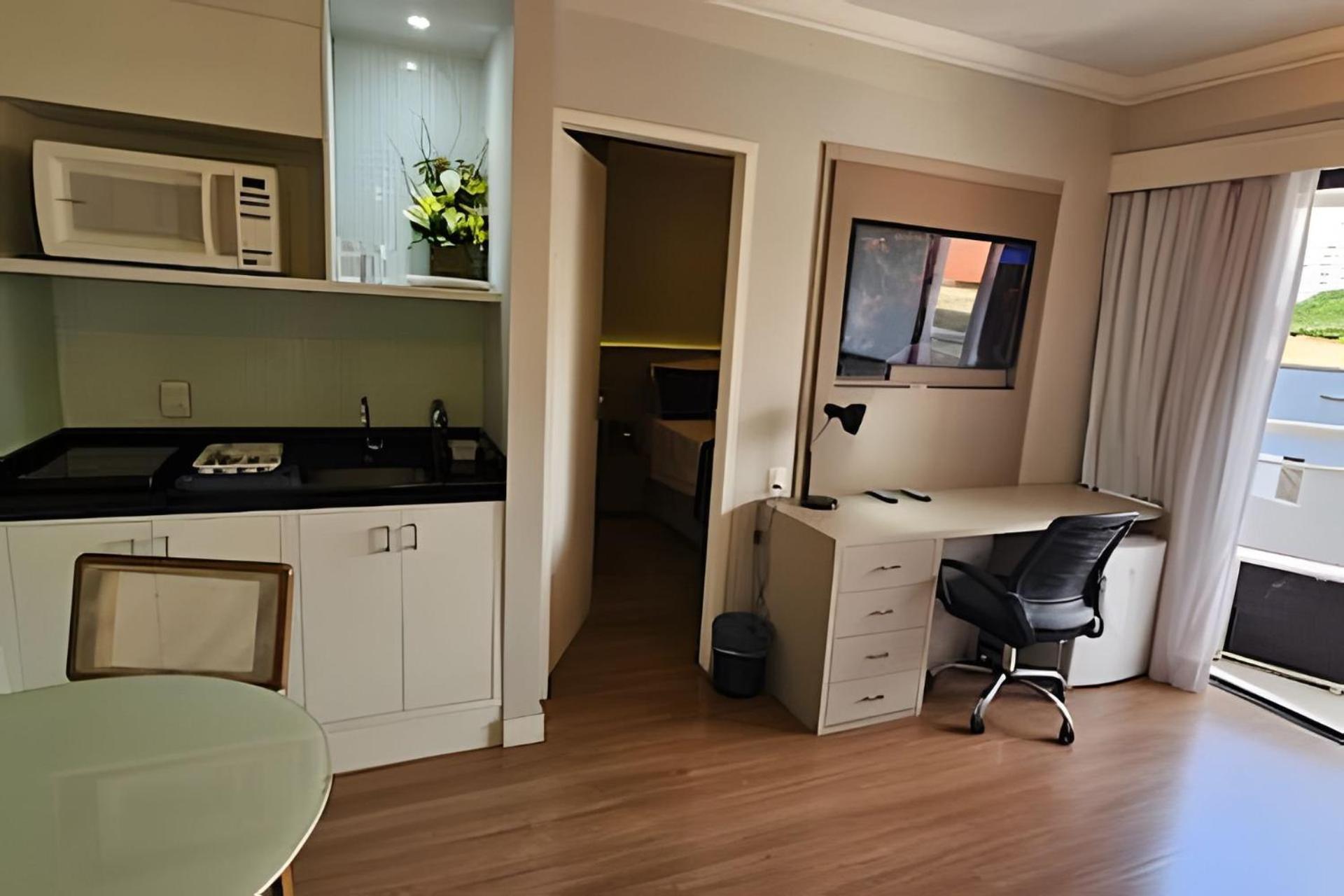 Apartamento Flat The Palace Com Cozinha E Sacada