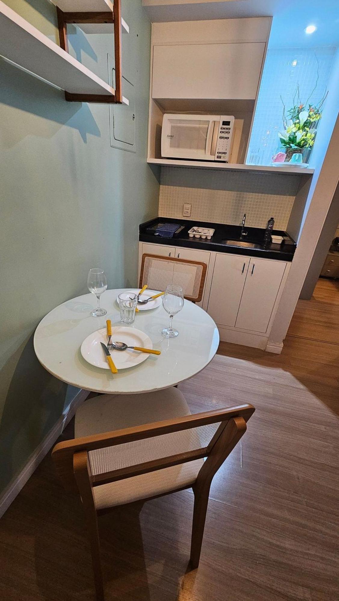 Apartamento Flat The Palace Com Cozinha E Sacada