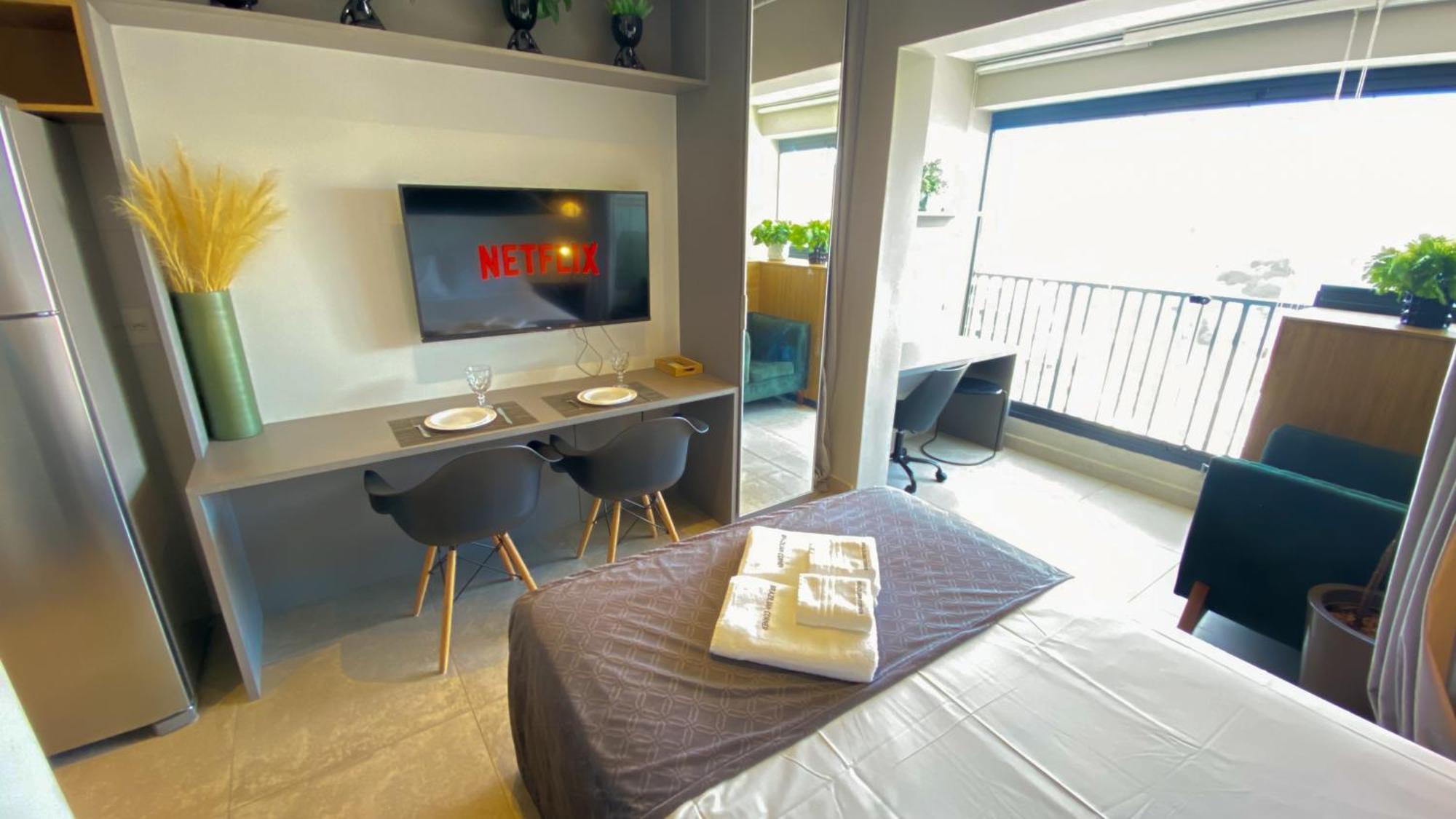 Apartamento Piscina, Academia, Ac ,cama Queen|brazilian Corner