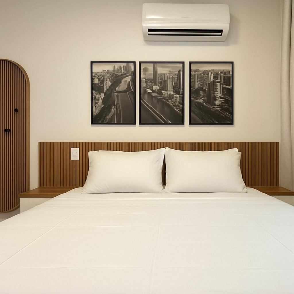 Sofisticados Com Ar, Cozinha, Piscina, Coworking E Metro A 5 Min Apartamento