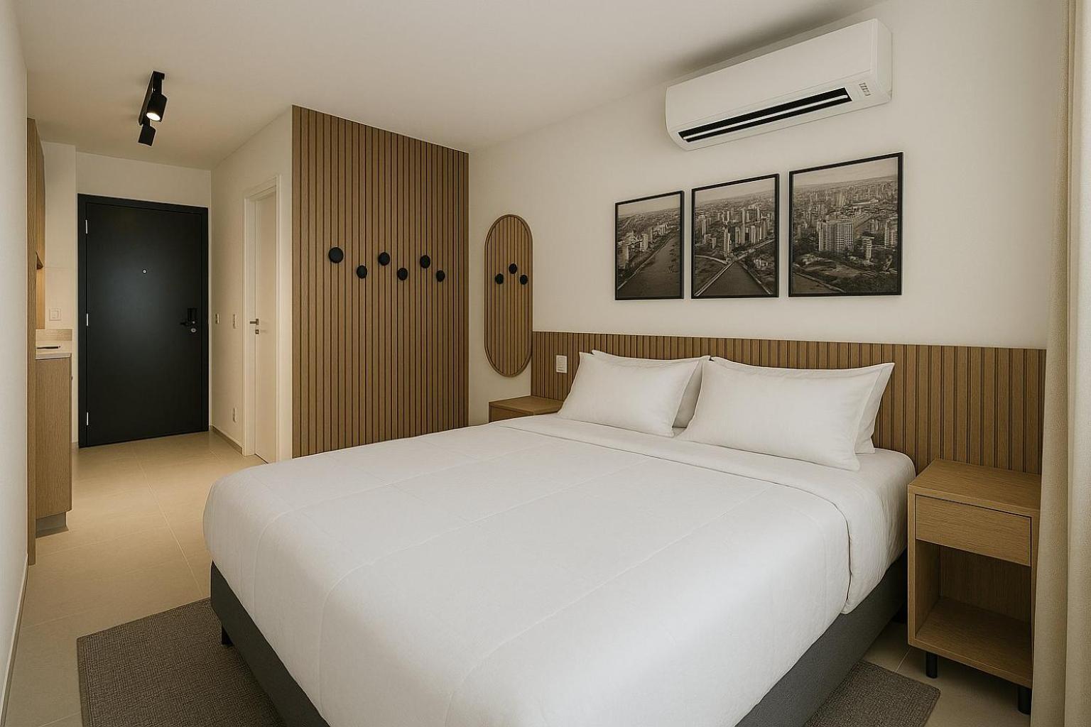 Apartamento Sofisticados Com Ar, Cozinha, Piscina, Coworking E Metro A 5 Min