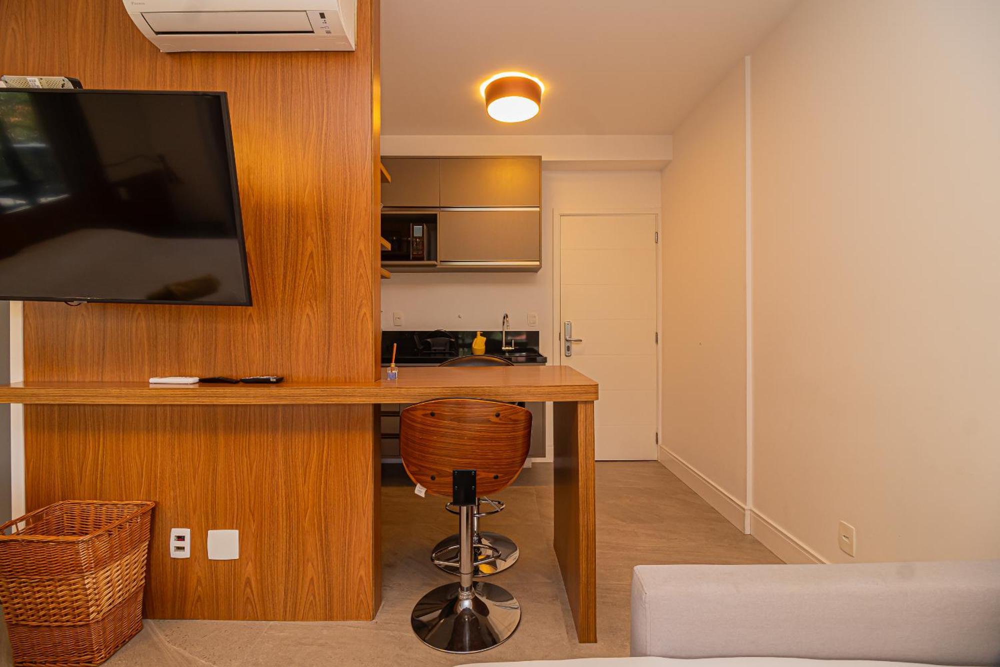 Apartment Wood Brooklin - Hospede-Se No Habitarte, O Predio Dos Famosos - Piscina, Vaga E Pets *