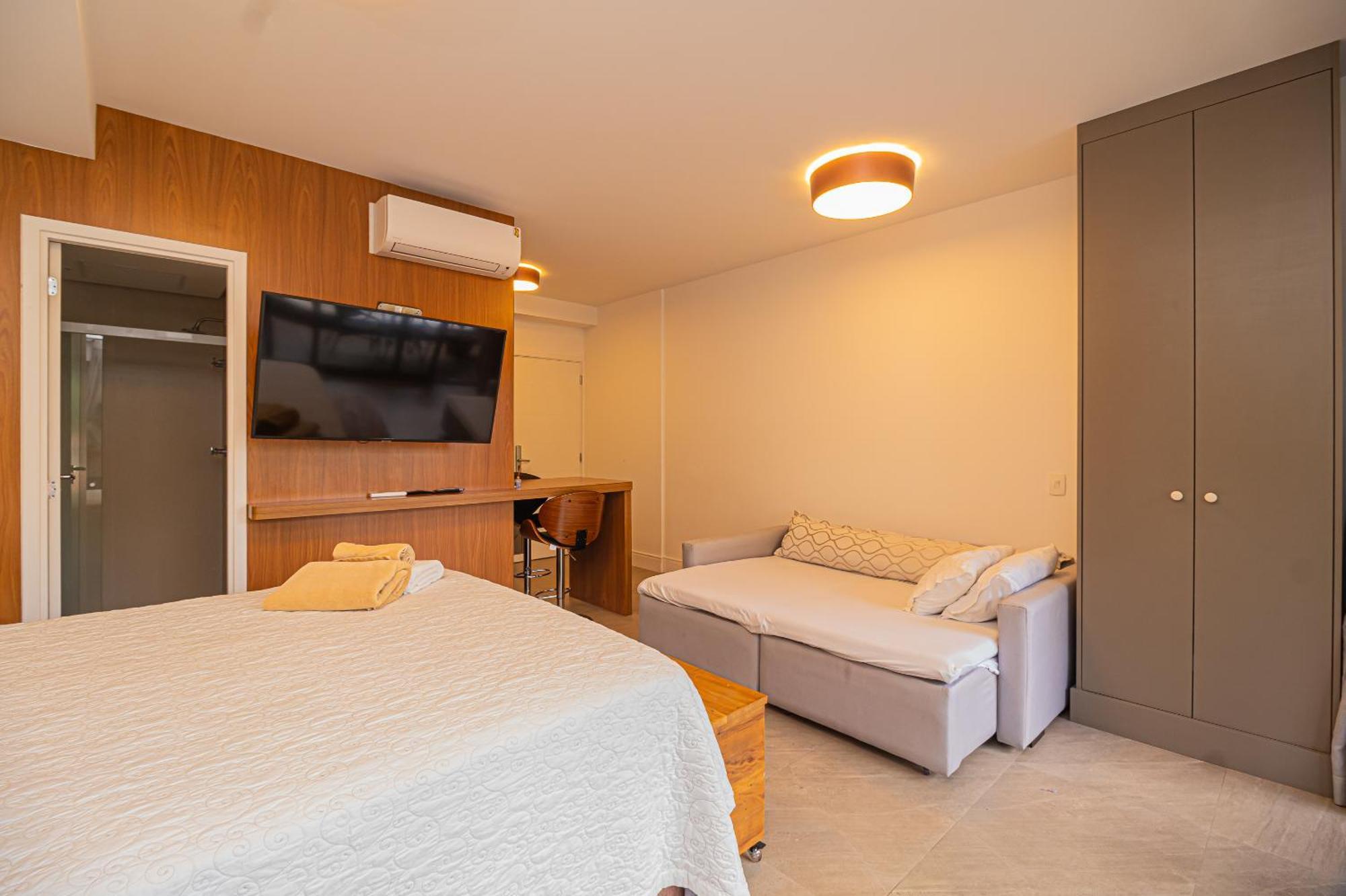 Apartment Wood Brooklin - Hospede-Se No Habitarte, O Predio Dos Famosos - Piscina, Vaga E Pets *