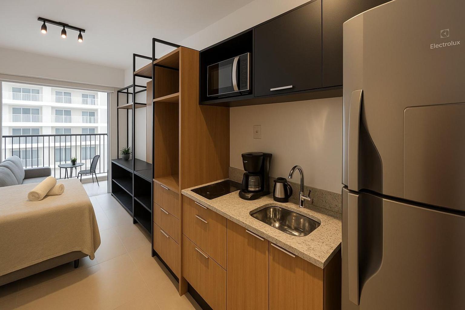 Sofisticados Com Ar, Cozinha, Piscina, Coworking E Metro A 5 Min *