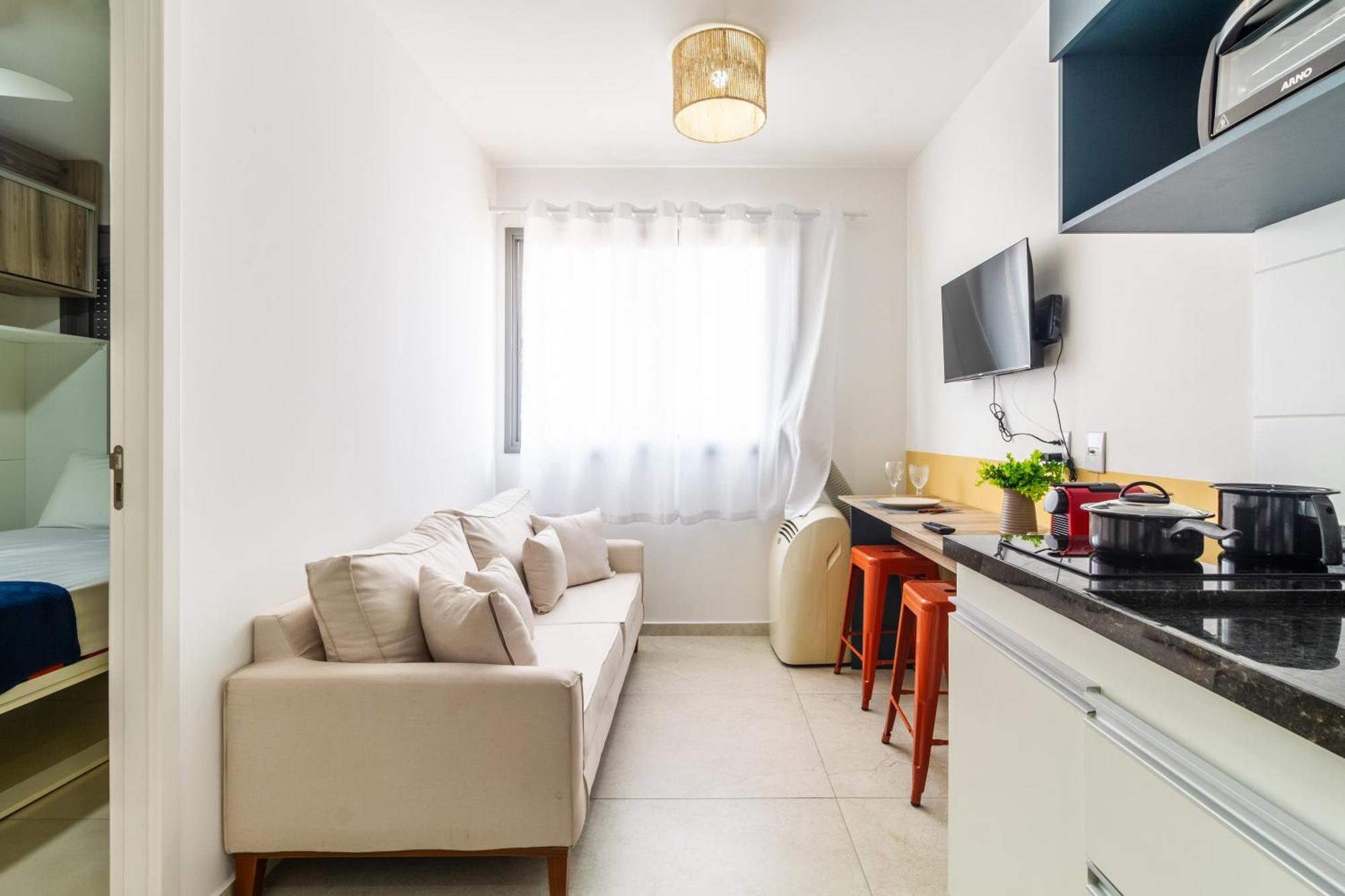Fl1904 Aconchego Em Pinheiros, Com Ac E Piscina Apartamento São Paulo