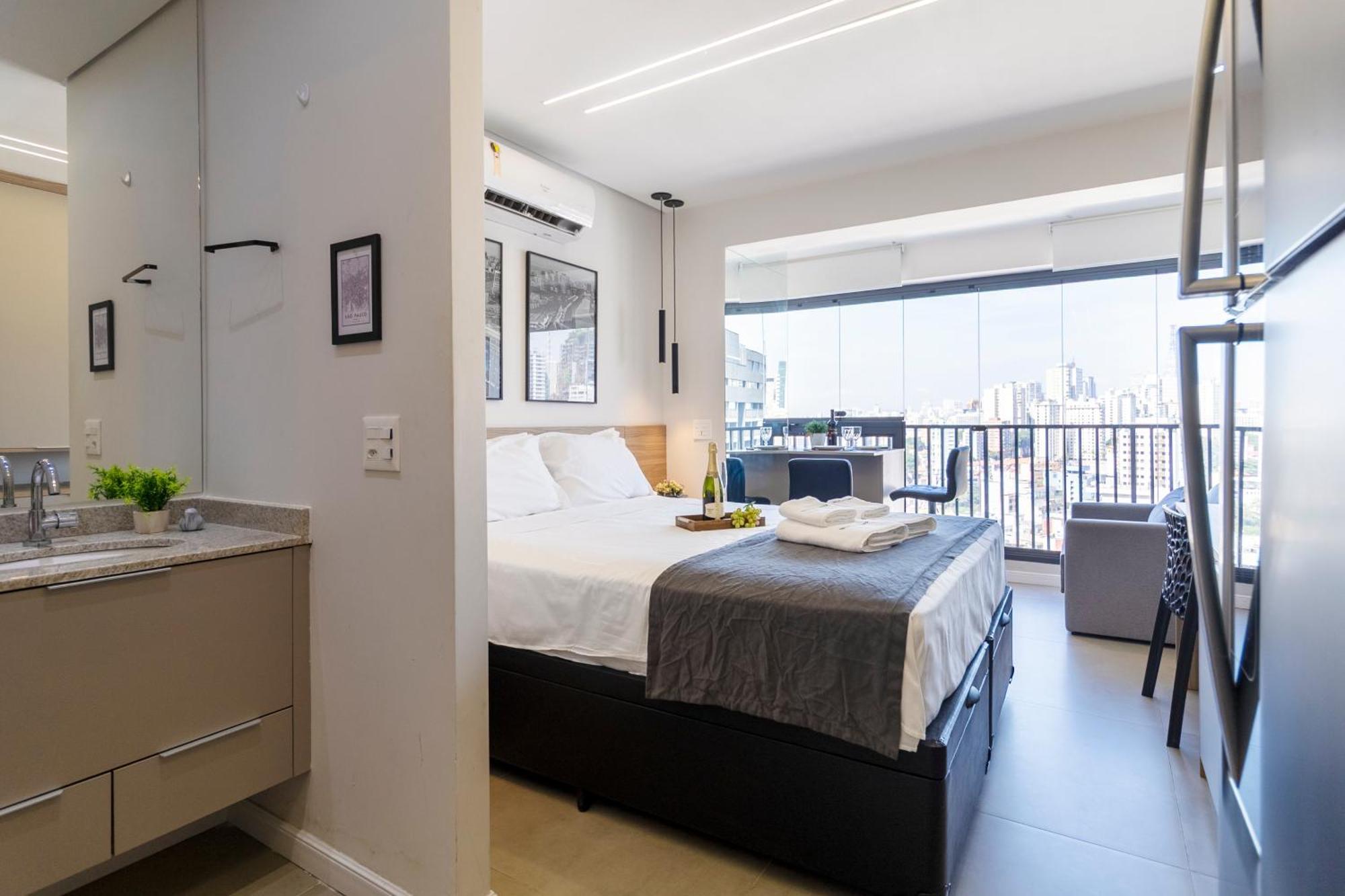 Piscina, Academia, Ac ,cama Queen|brazilian Corner Apartment Sao Paulo