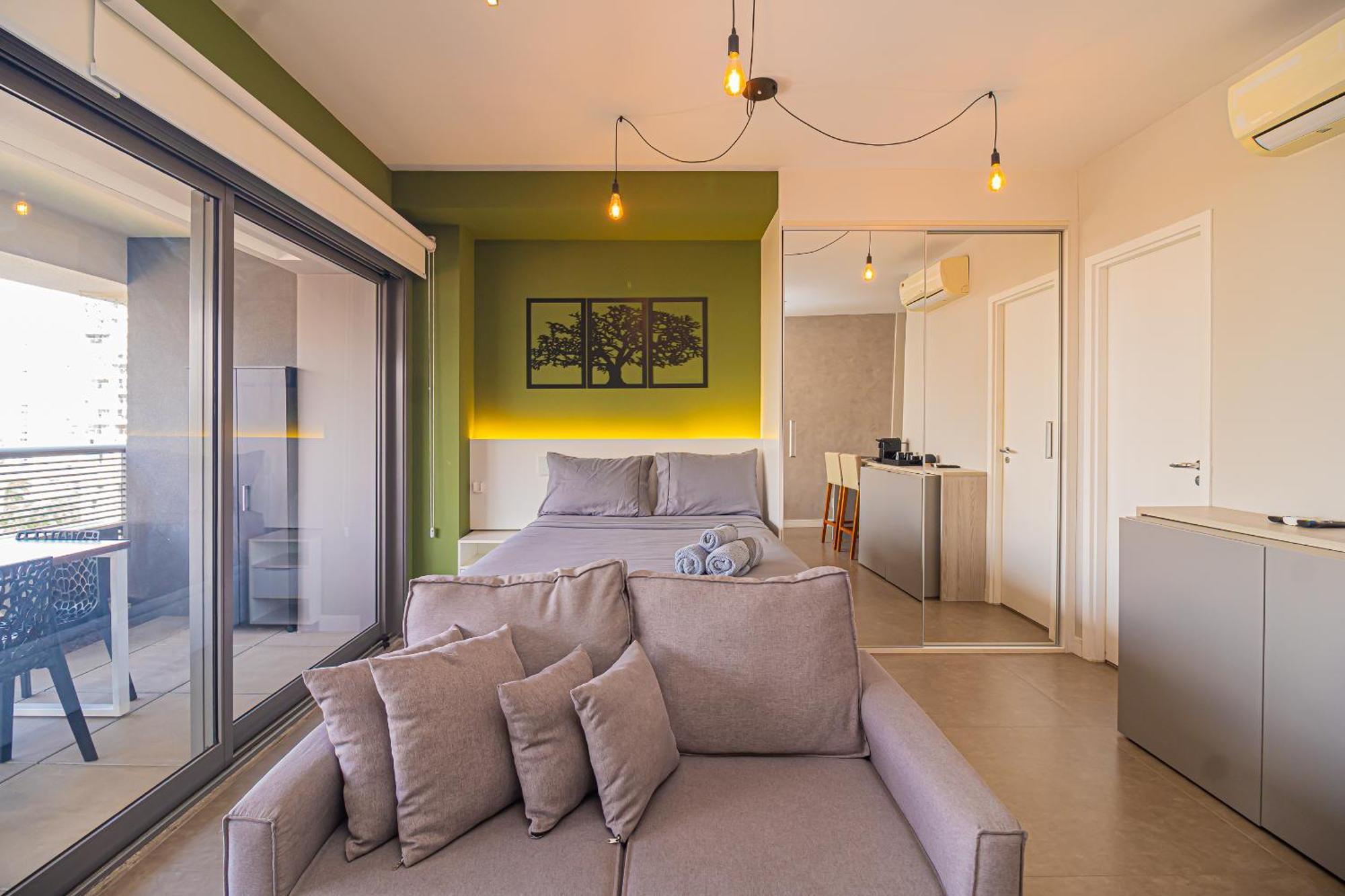Olive Studio No Habitarte - Condominio Dos Famosos Com Vaga, Piscina E Academia No Brooklin * Sao Paulo