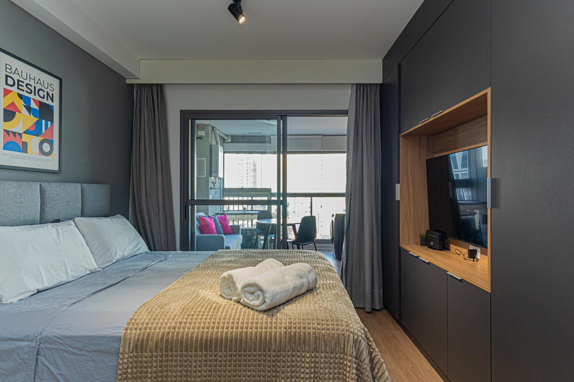 Apartamento Bauhaus Com Piscina, Proximo Ao Metro Brooklin - Proximo Ao Teatro Alfa E Transamerica Expo Center *