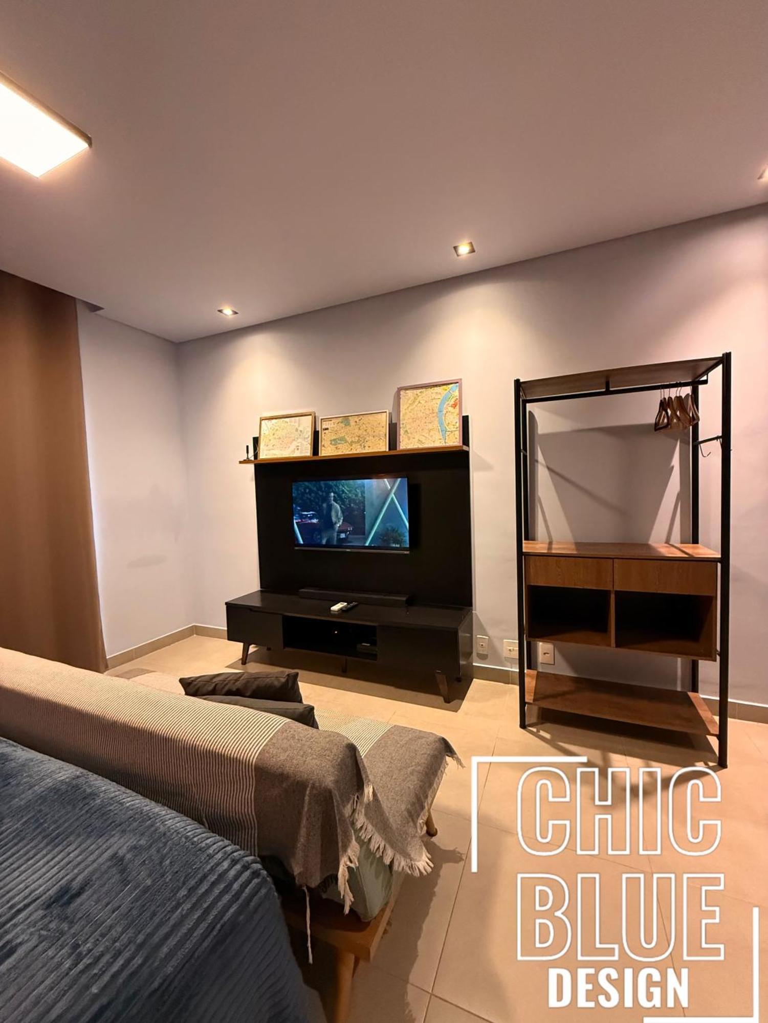 Chic Blue Design Com Vaga De Garagem Apartamento São Paulo