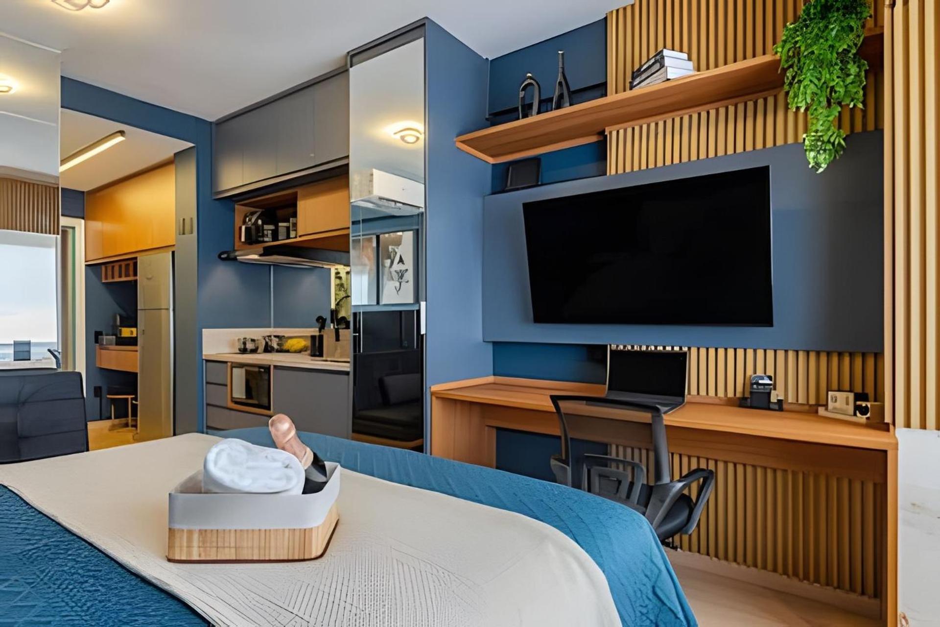 Apartamento Pinheiros I Faria Lima, Apto Studio, 50m Metro, Piscina, Wi-fi